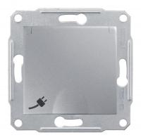 Розетка 1-м СП Sedna 16А IP44 250В с заземл. защ. шторки с крышкой механизм алюм. SchE SDN3100360