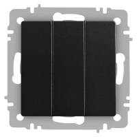 Выключатель Accent 6-106-05 тройной 10А-250В IP20 СУ AL/CU антрацит Intro Б0063540
