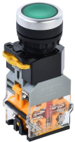 Кнопка D8-11D d22мм 1з+1р с подсветкой зел. IEK BBT30-11D-3-12-K06