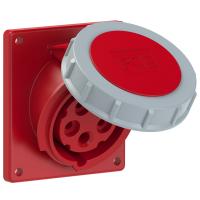 4152-6tt PCE Розетка встраиваемая наклонная 16А/400V/3P+N+E/IP67, фланец 92x100, безвинтовое подключение