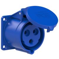 323-6 PCE Розетка встраиваемая 32А/230V/1P+N+E/IP44, фланец 70x70
