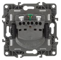 Розетка 1-м СП Эра12 12-2102-01 16А IP20 16AX 250В 2P+E Schuko защ. шторки механизм бел. Эра Б0014687