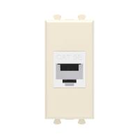 Розетка компьютерная 1мод. Avanti "Ванильная дымка" RJ45 кат.5E без шторок модульная механизм DKC 4405661