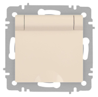Розетка Accent 6-203-02 2P+E Schuko с крышкой 16А-250В IP20 СУ сл.кость Intro Б0063716