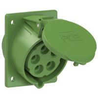 425-2 PCE Розетка встраиваемая наклонная 32А/50-500V/3P+N+E/IP44