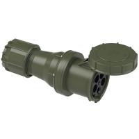 245-6.u PCE Розетка кабельная 125А/400V/3P+N+E/IP67, бронзово-зеленый