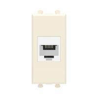 Розетка телефонная 1мод. Avanti "Ванильная дымка" RJ12 без шторок модульная механизм DKC 4405611