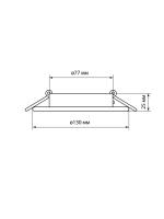 Светильник встраиваемый СВ 03-14 GX53 230В LED подсветка 5 Вт зеркальный/хром TDM