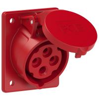 414-6 PCE Розетка встраиваемая наклонная 16А/400V/3P+E/IP44, фланец 70x85