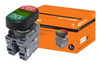 Кнопка двойная MPD4-11G (зеленая/красная) (LED) в сборе d22мм/24В (ПУСК/СТОП) линза зеленая TDM