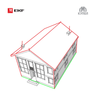 Комплект молниезащиты частного дома габ. 15х18м PROxima EKF lp-15x18