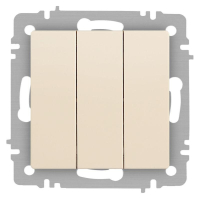 Выключатель Accent 6-106-02 тройной 10А-250В IP20 СУ AL/CU сл.кость Intro Б0063534