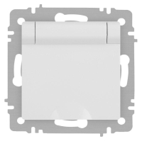 Розетка Accent 6-203-01М 2P+E Schuko с крышкой 16А-250В IP20 СУ бел. матов. Intro Б0063713