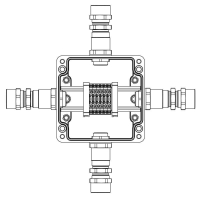 Коробка взрывозащищенная клеммная из полиэстера TBE-P-03-(6xCBC.2)-1xKA2MHK(A)-1xKA2MHK(B)-1xKA2MHK(C)-1xKA2MHK(D)1Ex e IIC Т5 Gb /Ex tb IIIC T95град.C Db IP66/КЗ DKC 1231.031.22.1226