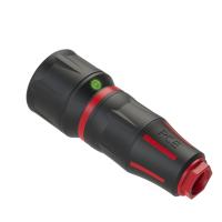 25730-sr PCE Розетка кабельная 16A/250V/2P+E/IP20 корпус черный, маркер красный, индикатор