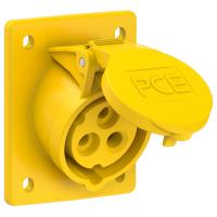 413-4 PCE Розетка встраиваемая наклонная 16A/110V/1P+N+E/IP44