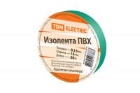 Изолента ПВХ 0,13*15мм Зеленая 20м TDM