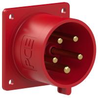 625-6f7 PCE Вилка встраиваемая 32А/400V/3P+N+E/IP44, фланец 75x75