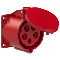 325-6 PCE Розетка встраиваемая 32А/400V/3P+N+E/IP44, фланец 70x70