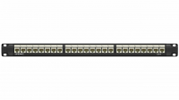 Патч-панель 19дюйм 1UCAT6 24 модуля RJ45 неэкранированная DKC RN6PPU24