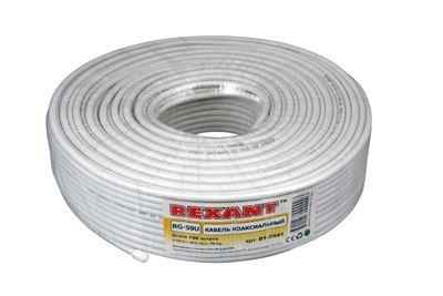 Кабель RG-59U+Cu (64%) 75Ом 100м (м) Rexant 01-2641