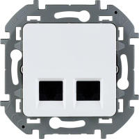 Розетка RJ45 2-м Inspiria CAT.6 UTP бел. Leg 673840