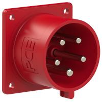 625-6f7v PCE Вилка встраиваемая 32А/400V/3P+N+E/IP44 никелированные контакты