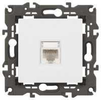 Розетка компьютерная 1-м Elegance 14-3107-01 RJ45 IP20 механизм бел. Эра Б0034302