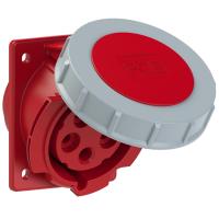 4252-6ttf78 PCE Розетка встраиваемая наклонная 32А/400V/3P+N+E/IP67,фланец 80x97,безвинтовое подключение