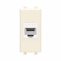 Розетка компьютерная 1мод. Avanti "Ванильная дымка" RJ45 кат.6A без шторок модульная механизм DKC 4405671