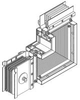 Секция угловая вверх 1600А Al 3L+N+PER IP55 тран. IEK LB-1600A4-35-F-LU