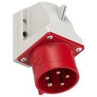525-6 PCE Вилка настенная 32А/400V/3P+N+E/IP44