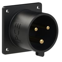 623-6x PCE Вилка встраиваемая 32А/230V/1P+N+E/IP44, черная
