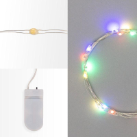 Гирлянда "Роса" 2м 20 LED мультиколор тонкий батарейный блок Neon-Night 303-009-1