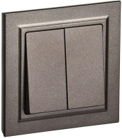 Выключатель 2-кл. СП BRITE ВСР10-2-0-БрТБ 10А в сборе бр. IEK BR-V20-0-10-K45-F