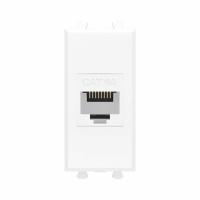 Розетка компьютерная 1мод. Avanti "Белое облако" RJ45 кат.6A без шторок модульная механизм DKC 4400671