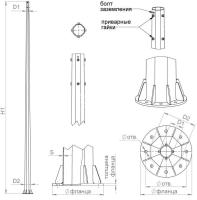 Комплект крепежа для ОСф/ОГСф-0;4 (болт М20х160 кл. пр. 8.8 - 8шт; гайка М20 - 32 шт; шайба М20 - 32шт; гровер С20 - 8шт) Пересвет В00005081