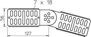 Комплект для кабельного лист. лотка соединительный шарнирный H=60мм RGV 60 FT (болт + шайба + гайка) гор. оцинк. OBO 7082223