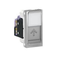 Розетка компьютерная 1-м 1мод. Unica Modular RJ45 кат.6 UTP алюм. SchE NU341430