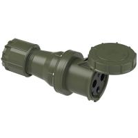 243-6.u PCE Розетка кабельная 125А/230V/2P+E/IP67, бронзово-зеленый