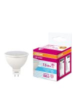 Лампа светодиодная LED STAR MR16 7.5W/840 (замена 75Вт) 7.5Вт пласт. 4000К нейтр. бел. GU5.3 700лм 110 град. 220-240В OSRAM 4058075229099