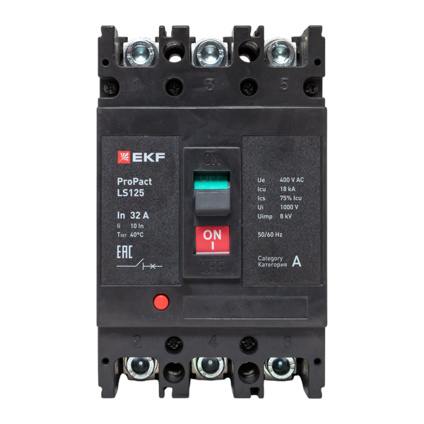 Выключатель автоматический 3п 32А 18кА LS125 ProPact EKF mccb-125-18-3-32-ls
