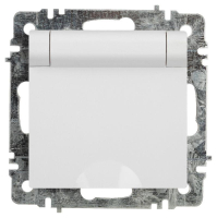 Розетка Intro Accent 6-203-01 2P+E Schuko с крышкой 16А-250В IP20 СУ AL/CU бел. Intro Б0063709