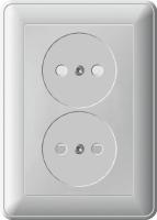 Розетка 2-м СП W59 16А IP20 без заземл. защ. шторки шампань SE RS16-254-48