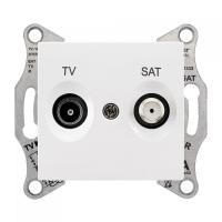 Розетка телевизионная проходная TV/SAT 2-м СП Sedna 8дБ механизм бел. SchE SDN3401221