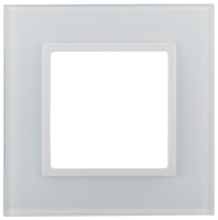 Рамка 1-м 14-5101-01 стекло Elegance бел.+бел. Эра Б0059166