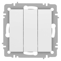 Выключатель Accent 6-106-01М тройной 10А-250В IP20 СУ AL/CU бел. матов. Intro Б0063532