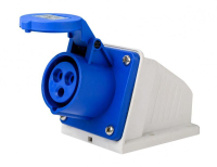 Розетка стационарная 2Р+РЕ 32А 220В IP44 РС-103 DEKraft 26191DEK