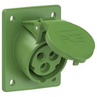 413-10 PCE Розетка встраиваемая наклонная 16А/500V/1P+N+E/IP44