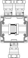 Корпус взрывозащищенный 120х120х90мм 1Ex e IIC T5 Gb IP66 GRP DKC 1231.031.20.04U